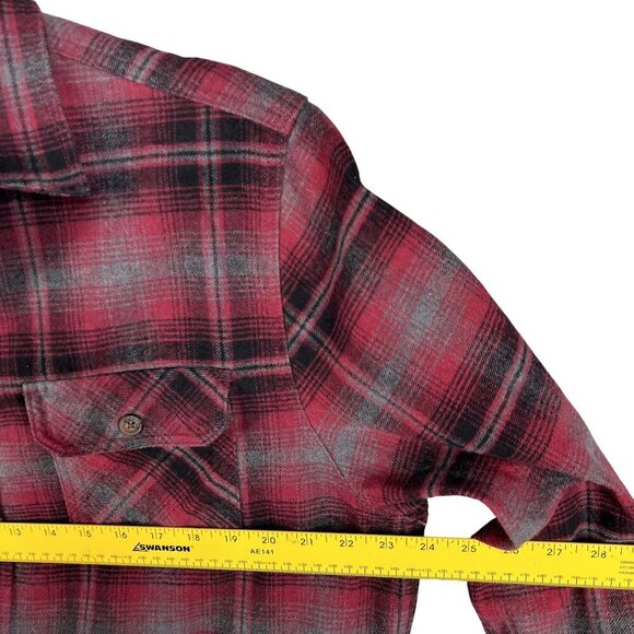 Jachs Mens XL Heritage Brawny Flannel Shacket Heavy Shirt Tartan Plaid Jacket - Picture 9 of 15